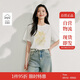 茵曼（INMAN）活力2025夏季潮流印花短袖t恤女士全棉打底衫上衣 象牙白  M 