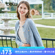 百圖betu女裝秋新款毛針織衫圓領(lǐng)長(zhǎng)袖小香風(fēng)針織開(kāi)衫女2308T01 藍(lán)色 M