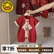 G.DUCKKIDS嬰兒衣服夏季男女寶寶百天周歲禮服中國(guó)風(fēng)新生兒連體衣外出服爬服 紅色 73cm 建議3-6個(gè)月12-16斤cm