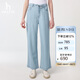哈吉斯（HAZZYS）女裝25春PHIZ直筒闊腿牛仔褲ATDSP0CBX07 藍(lán)色BL 44(165/76A44)