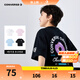 Converse【冰氧吧】匡威T恤男童圓領(lǐng)t恤童裝寬松短袖女童半袖套頭涼感上衣 正黑色 140 /68 【建議身高128-140cm】