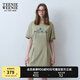 Teenie Weenie小熊女裝簡約時尚夏季圓領休閑短袖T恤裙收腰裙女 軍綠色 S