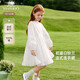 英氏女童裙子夏季透氣網(wǎng)紗女寶白色公主裙中大童裙子