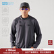 藍(lán)岐BLUE夏季華夫格T恤COOLMAX美利奴羊毛吸濕速干跑步運(yùn)動(dòng)圓領(lǐng)長袖男 深灰色 M 170~175