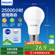 飛利浦（PHILIPS）led節(jié)能燈泡客廳家用超亮照明E27大螺口球泡12W6500K白光優(yōu)視型