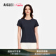 AIGLE艾高圓領(lǐng)T恤經(jīng)典款SORONA柔軟舒適簡約時尚短袖內(nèi)搭女士 海軍藍 BN411 40 (170/92A)