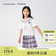 巴拉巴拉【庫洛米IP商場(chǎng)同款】女童套裝夏季兒童裝2025兩件套學(xué)院 白紫色調00317 120