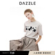 DAZZLE 地素短袖T恤2025年夏季新款淺卡其色刺繡T恤 淺卡其色 XS