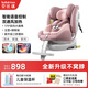 貝比途（BOBEITOO）貝智兒童安全座椅汽車用嬰兒寶寶車載智能通風(fēng)加熱0-12歲可坐躺 至尊智能粉（上拉帶+腳踏板）