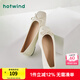 熱風(fēng)（Hotwind）【商場(chǎng)同款】淺口單鞋女春季新款法式溫柔時(shí)尚舒適平底一腳蹬女鞋 03米色 37