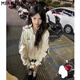 棉致美式復古條紋開衫衛(wèi)衣女春秋季2025新款寬松休閑慵懶風上衣外套 2125杏色【常規(guī)高品質(zhì)28.5】 L 100-120斤