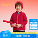 巴拉巴拉寶寶棉服外套2025新款保暖男女童拜年服外出新年兒童紅色加絨上衣 紅色調(diào)00366 100