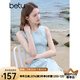 百圖betu女裝2025夏新款連衣裙海風絮語夏日多巴胺海鹽藍裙子2505T65 藍色 M