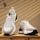 美國(guó)馬球協(xié)會(huì)（U.S.POLO ASSN.）保羅男鞋夏季新款透氣厚底休閑鞋低幫網(wǎng)面阿甘鞋運(yùn)動(dòng)跑步鞋子男