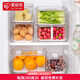 愛麗思（IRIS）雞蛋盒冰箱雞蛋收納盒家用雞蛋儲物盒冰箱保鮮盒廚房蛋架托裝絲 單層瀝水冰箱盒 小號