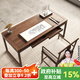 鐵皇帝榆木書(shū)桌實(shí)木學(xué)習(xí)桌帶抽屜電腦桌書(shū)房辦公桌臥室寫(xiě)字桌書(shū)法桌子 榆木桌:140*70*高75cm(包安裝
