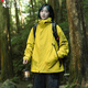 啄木鳥(niǎo)沖鋒衣男女三合一外套秋冬防風(fēng)保暖可拆卸夾克衣男戶(hù)外登山羽絨服 男女款熒光綠 【單衣外套】 2XL （建議170-190斤）