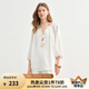 獨(dú)束大碼女裝【自由假期】時(shí)尚套裝萊賽爾天絲氣質(zhì)上衣短褲兩件套 云朵白（上衣） 3XL （尺碼：5）
