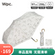 Wpc.遮陽(yáng)傘復古高顏值三折小巧晴雨兩用太陽(yáng)傘防曬防紫外線(xiàn)彎鉤傘黑膠素描復古傘-米白801-12623