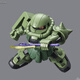 高達(dá)模型SDCS Zaku II 量產(chǎn)型/綠扎古高達(dá)拼裝模型玩具 萌閃扎古SDCS(暗夜綠) 全系帶骨架