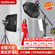 神牛（Godox） SK400ii二代攝影燈套裝閃光燈內(nèi)置X1接收無線管控柔光燈拍照婚紗人像 SK400Wii+DP600Wii三燈【主副套裝】