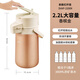 思樂(lè )得（SOLIDWARE）304不銹鋼保溫壺氣壓壺家用大容量熱水壺辦公室車(chē)載老式暖壺暖瓶 杠桿氣壓壺-香檳金2.2L