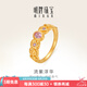 明牌珠寶七夕禮物黃金戒指 足金5G流紫浮華戒指AFM0402工費400 黃金戒指 14號 約3.24克