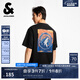 杰克·瓊斯（JACK&JONES）NBA聯(lián)名款男裝夏季新款森林狼隊純棉印花休閑短袖T恤 E43純黑色 常規(guī) XL （185）
