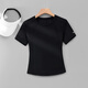 徽格兒運動(dòng)上衣女2025高級感新款后口袋可放手機速干衣跑步健身短袖t恤 黑色短袖【后口袋網(wǎng)孔速干透氣】 XL