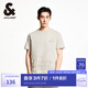 杰克·瓊斯（JACK&JONES）男裝25年短袖T恤男士夏季純棉潮流休閑圓領(lǐng)趣味印花高端半袖t恤 C45巖石色 L