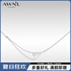 AWNL 【吳昕同款】小飛機(jī)浪漫北歐M隕石項(xiàng)鏈輕奢送女友生日禮物 【免費(fèi)禮盒】銀色項(xiàng)鏈
