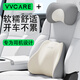麥舒特汽車(chē)頭枕腰靠腰枕護頸枕車(chē)載靠墊車(chē)用主駕駛護腰腰部支撐米色腰托 頭枕【雙曲面護頸】雙粉拼色