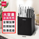 得力（deli）辦公金屬筆筒大號(hào)方形筆筒收納不銹鋼簡(jiǎn)約時(shí)尚磨砂質(zhì)感桌面擺件學(xué)生筆筒 8931