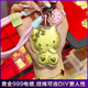 鑰匙扣手機(jī)掛繩包包掛件黃金kitty/貓鍍金拉布布車(chē)載掛飾書(shū)包掛墜 粉色掛繩KT貓0.02g 仿金不含金款（無(wú)禮盒+無(wú)證書(shū)）