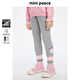 MiniPeace太平鳥(niǎo)童裝冬女童打底褲FBGDE4B87 月巖灰 110cm