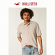 HOLLISTER美式25夏季街頭百搭短袖POLO衫T恤男裝324-5455 淺棕色 M (180/100A)