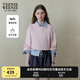 Teenie Weenie小熊衛(wèi)衣女2025年春季新款學(xué)院風(fēng)基礎(chǔ)短款收腰圓領(lǐng)衛(wèi)衣上衣女 粉色 S