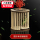 茨格曼 蟈蟈籠子蛐蛐籠 蟋蟀籠 天然木制手工竹編鳴蟲(chóng)透氣帶門(mén)便攜手提# 橢圓-左右雙籠