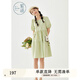 紫涵（ZIHAN）紫涵甜美少女連衣裙夏季新款多巴胺穿搭小個(gè)子圓領(lǐng)泡泡袖短裙 微光綠 M