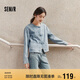 森馬牛仔外套女短款圓領(lǐng)新中式25春國(guó)風(fēng)盤(pán)扣提花夾克109125108013