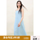 獨(dú)束大碼女裝松弛感襯衫吊帶裙2025夏裝新款氣質(zhì)通勤時(shí)尚兩件套 冰晶藍(lán)（吊帶裙） 2XL （尺碼：4）