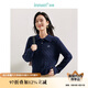 茵曼老錢風(fēng)POLO領(lǐng)洋氣針織衫秋冬女裝打底長袖毛衣上衣 寶藍(lán)色 M 