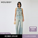 moussy【新復古回潮】 復古港風(fēng)做舊無(wú)袖連體褲牛仔褲010HA711-1681 111淺藍色 S 00001