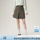 范思藍(lán)恩高腰通勤西裝短裙子女春新款休閑A字裙配送腰帶24FS11077 深褐棕 XS
