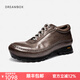 dreambox鈞博vibram舒適透氣戶外休閑鞋高檔手工水洗馬皮男士皮鞋 灰色 40