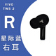 vivo TWS2真無線藍牙耳機左耳右耳充電倉盒單只原裝丟失補配件RL vivotws2右耳R-藍色  (全新配件)
