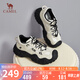 駱駝（CAMEL）戶外休閑鞋女時(shí)尚丑萌鞋厚底增高登山鞋 L24A223707 米/黑 36 