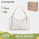蔻馳（COACH）【品牌直供】女士LAUREL中號(hào)經(jīng)典標(biāo)志單肩斜挎包 象牙白色