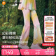 moodytiger【仙女家族】女童微喇褲涼感防曬25年夏季新品高彈速干兒童運動褲