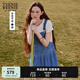 Teenie Weenie小熊連衣裙女2025年夏季新款學(xué)院風(fēng)活力牛仔背帶裙短裙女 淺藍色 M